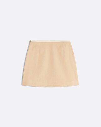 Patch Pocket Krem Kadın Etek - 0
