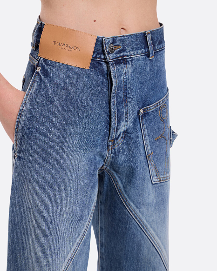 Twisted Workwear Mavi Kadın Jean Pantolon - 0