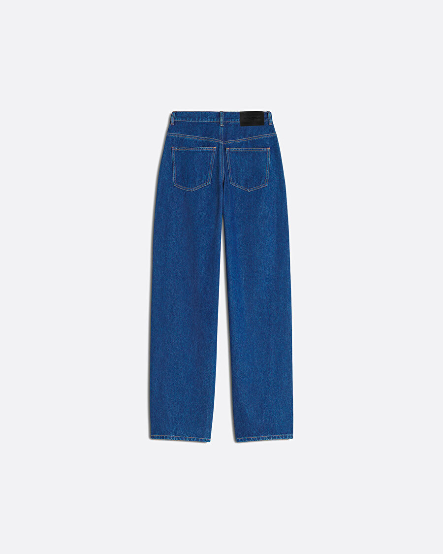 Tapered Lacivert Kadın Jean Pantolon - 2