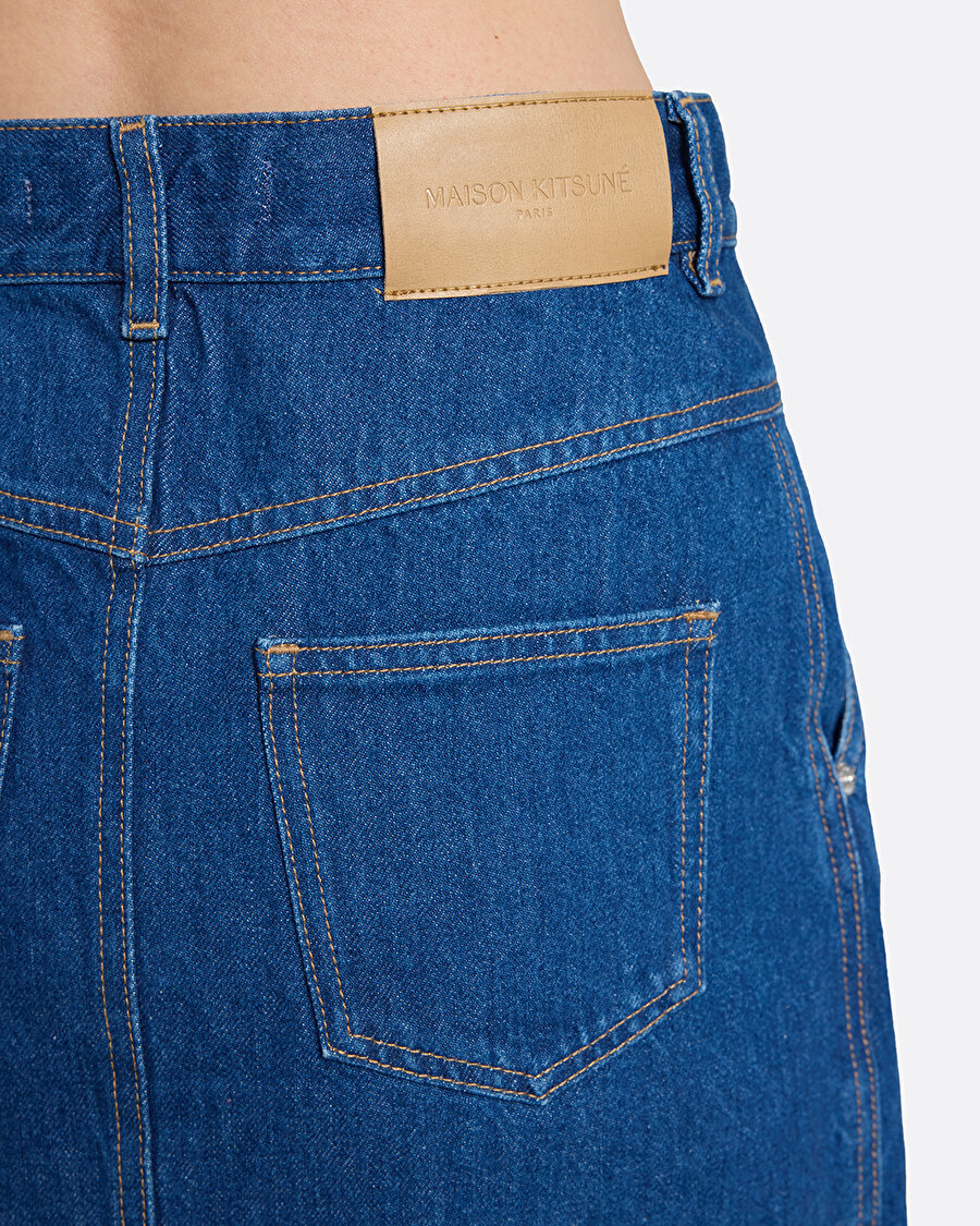 Denim Lacivert Kadın Etek - 7